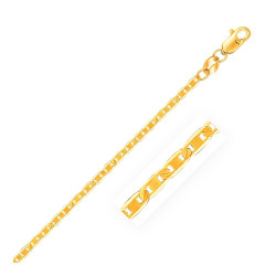 10k Yellow Gold Mariner Link Chain 1.7mm