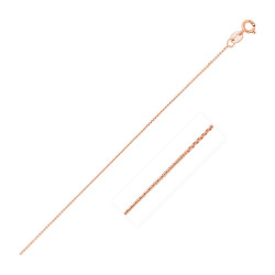 14 k Pink Gold Cable Link Chain 0.8 mm