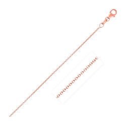 14k Pink Gold Round Cable Link Chain 1.1 mm