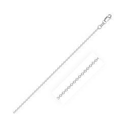 14 k White Cable Link Chain 0.8 mm